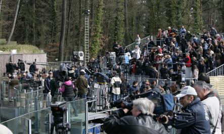Media from around the globe showed up for the event.Photo: DPA