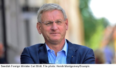 Bildt slams Russia's 'economic warfare'