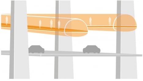 A closer look at the planned bike tunnel. Photo: Öresund 2070