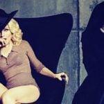Madonna in sisterhood pledge with singing nun
