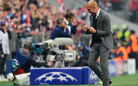 Manager Pep Guardiola will breath a sigh of relief tonight. Photo: DPA