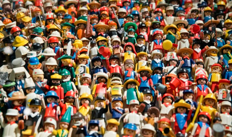 A collection of the famous figures as part of a Playmobil exhibition. Photo: DPA