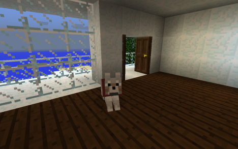 What would a Minecraft office be without a Minecraft dog? Screenshot: Heisholt Inc