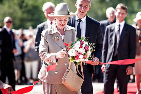 The 'forgotten' Viking fortress was opened by Queen Margrethe on Monday. Photo: Mathias Løvgreen Bojesen/Scanpix