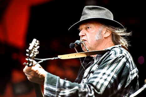 Neil Young played a three-hour set on Orange. Photo: Nils Meilvang/Scanpix