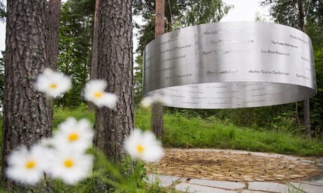 One of many memorials erected for the victims on Utøya. Photo: Jon Olav Nesvold / NTB scanpix