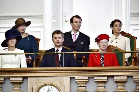 Following tradition, the Danish royals attended Tuesday's opening ceremony. Photo: Thomas Lekfeldt/Scanpix