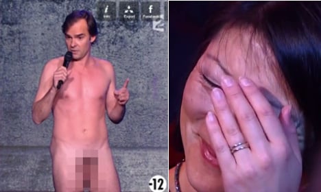 Naked comedian shocks French culture minister