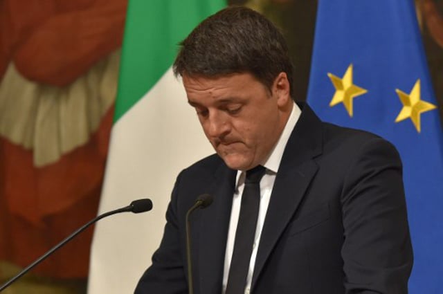 Italy's Renzi to resign on Wednesday evening