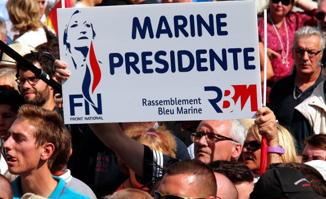 Who are the eight million French voters expected to back Marine Le Pen?