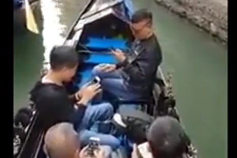 Gondolier despairs as tourists spend ride glaring at phones instead of Venice’s splendour