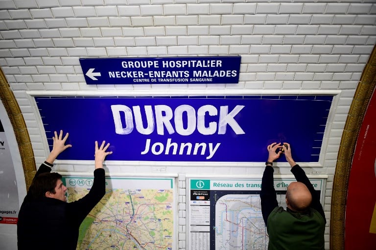 Paris renames Metro station after French rock legend Johnny Hallyday