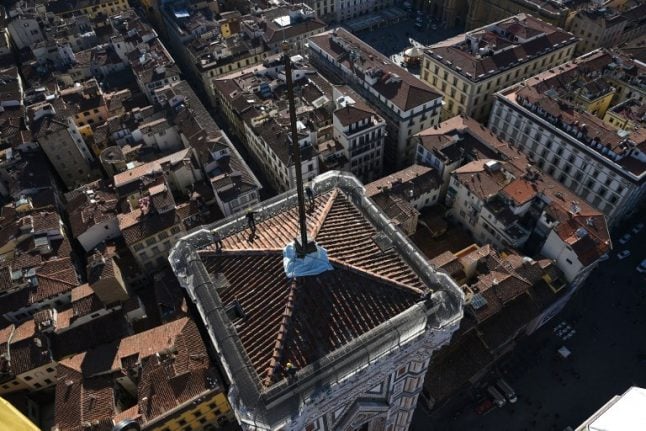 Peregrine falcons discovered nesting in Florence’s bell tower