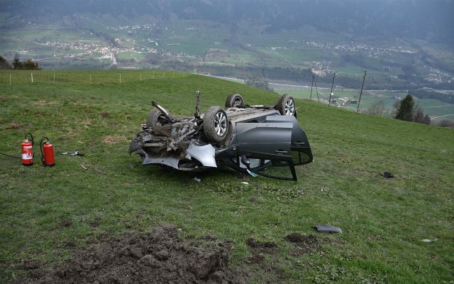 Swiss 51-year-old driver survives 20-metre car leap after accident