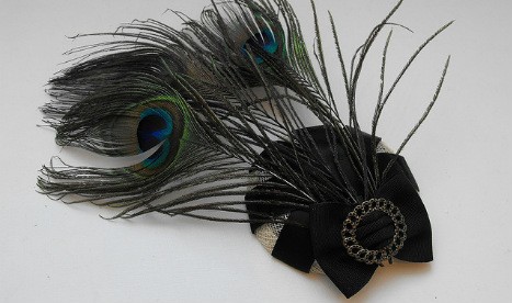peacock feather tocado