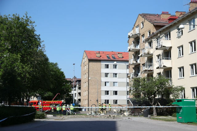 Linköping blast: Explosive device blew up outside building