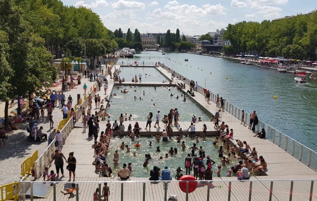 Take a dip (and a shower): Paris canal swimming pools open for summer once again