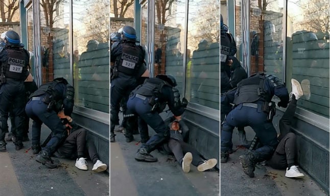 Inquiry launched into policeman who punched Paris protester
