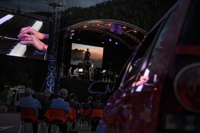 IN PICTURES: Swiss Alps alive with sound of music at drive-in festival