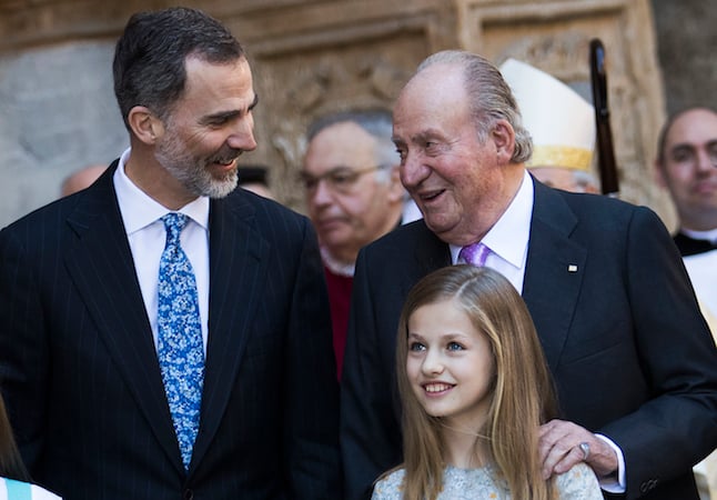 King Felipe IV with his father