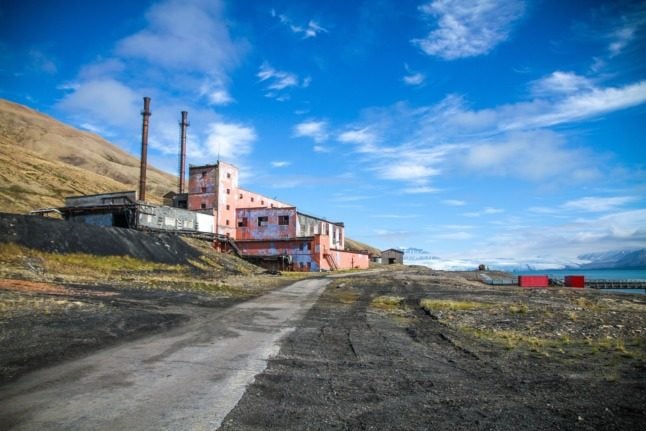 An old dilapidated factory in Svalbard, where Norway will end coal mining operations in 2023. 