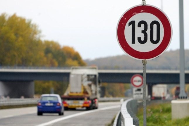 A speed limit sign in western Germany.