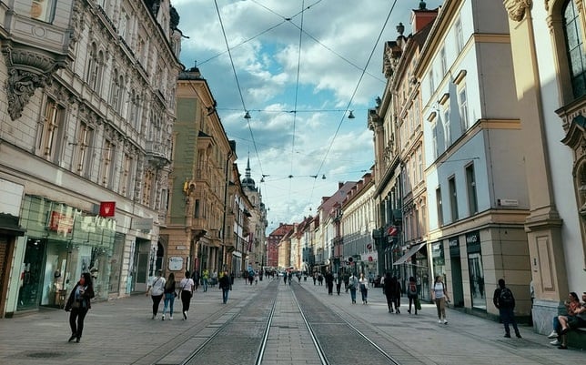 Street in Graz Austria