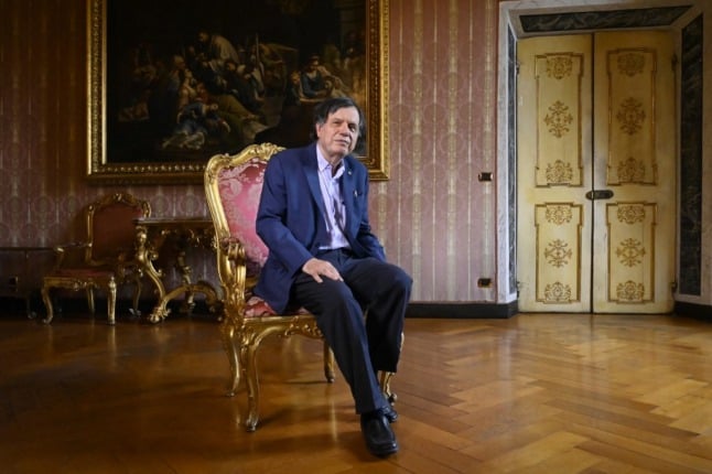 Italian scholar and physicist Giorgio Parisi poses on October 5th, 2021 at the Lincean Academy (Accademia dei Lincei) in Rome