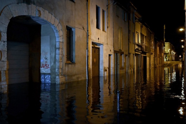 Heavy rains have caused widespread flooding in southwestern France. 
