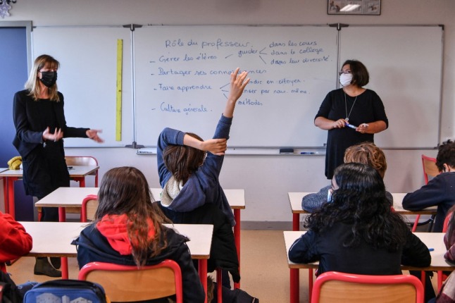 A school class in the French city of Lyon.