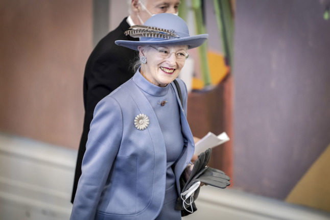 Denmark's Queen Margrethe at the country's parliament on January 14th 2022 as she marked her 50-year jubilee.