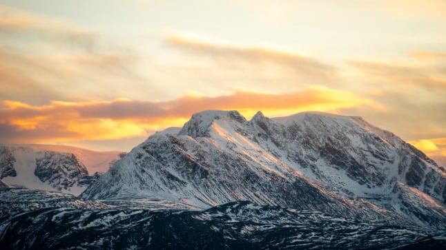 Pictured are the Lyngen Alps in Tromsø.